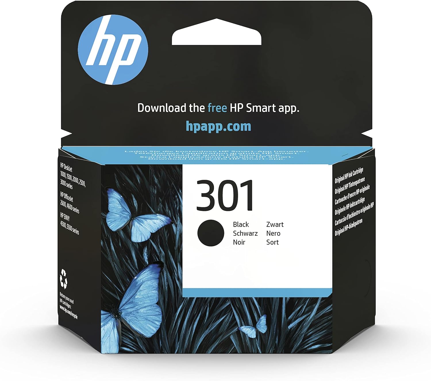 HP CH561EE 301 Original Ink Cartridge, Black, Pack of 1-0