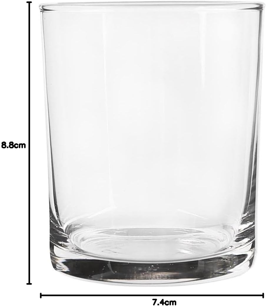 Argon Tableware Classic Whisky Glasses - Modern Gift Short Tumbler Glass Whiskey Water Juice - 280ml - Pack of 6-6