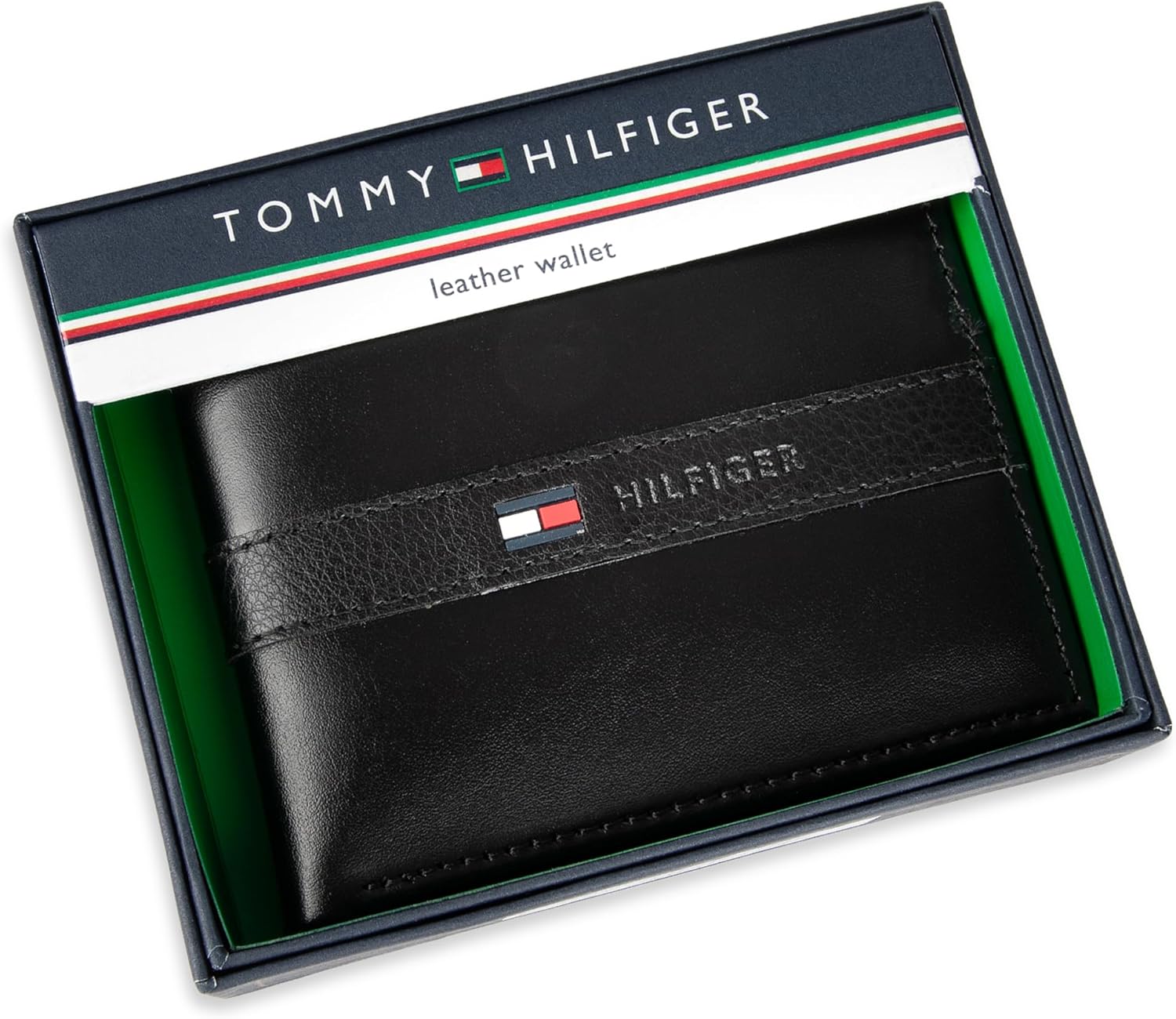 Tommy Hilfiger Men's RFID Blocking 100 Percent Leather Slimfold Wallet Bi-Fold, Tan Zed, One Size-6