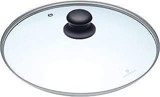 MasterClass KitchenCraft MCGLLID28 Glass Saucepan Lid Designed to Fit 28cm Saucepans and Frying Pans, 28 cm