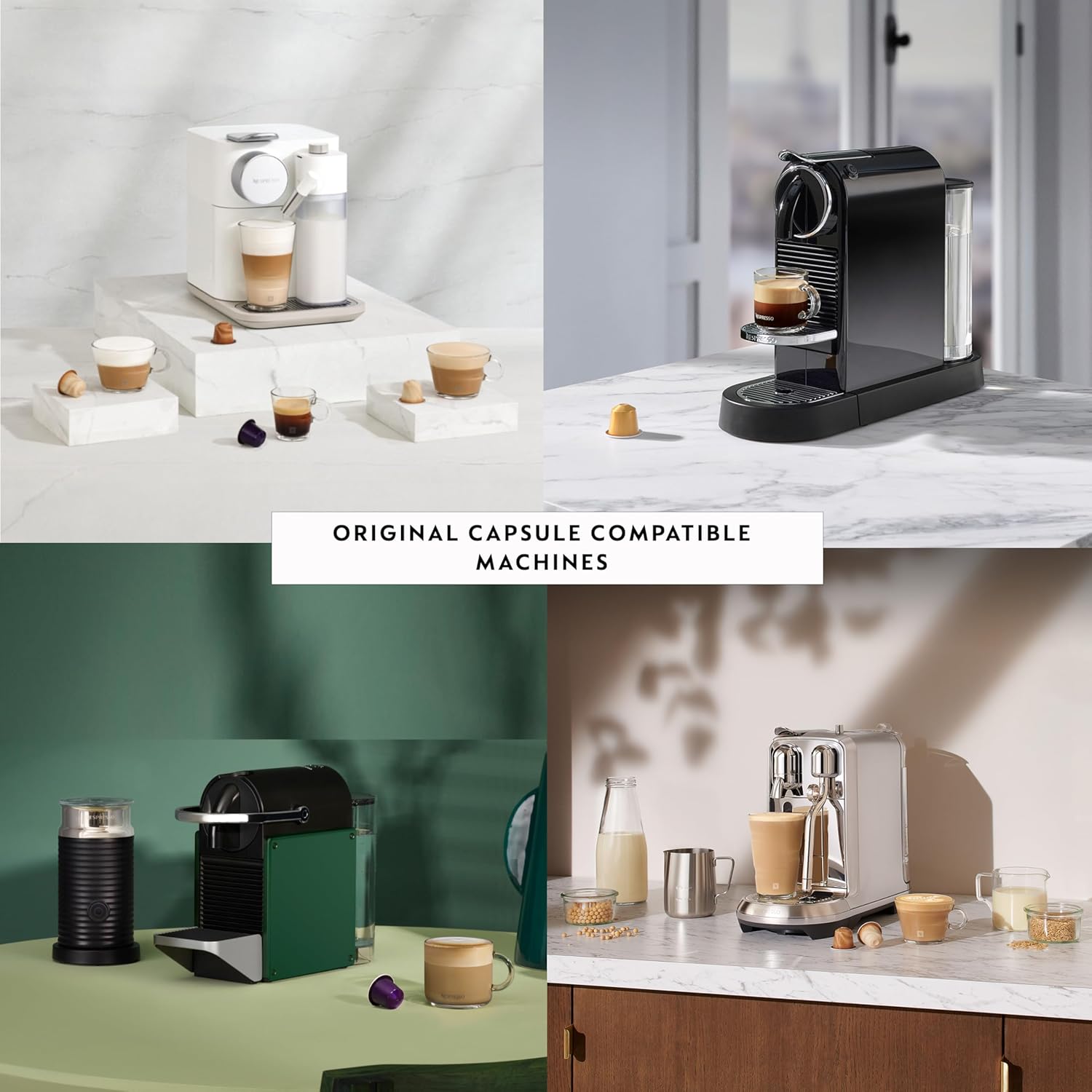 Nespresso Original Coffee Pods - 50 Inspiranzione Arpeggio Capsules for Nespresso Machines. Make Espressos, Cappuccino and Macchiato at home. A short dark roast, intensity 9 coffee. Recyclable Pods-3