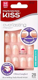 KISS Everlasting Real Medium Length French Nails, Pearl White Tip