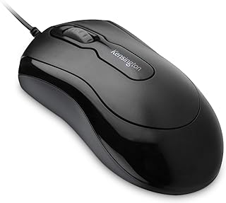 Kensington Wired USB 3.0 Mouse - Mouse-in-a-Box Wired Optical USB Desktop Mouse, Ambidextrous Design with Scroll Wheel Computer Mouse - Black (K72356EU)