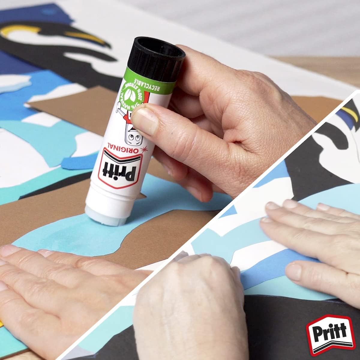 Pritt Glue Stick, Safe & Child-Friendly Craft Glue for Arts & Crafts Activities, Strong-Hold adhesive for School & Office Supplies, 22 g (Pack of 3)-6