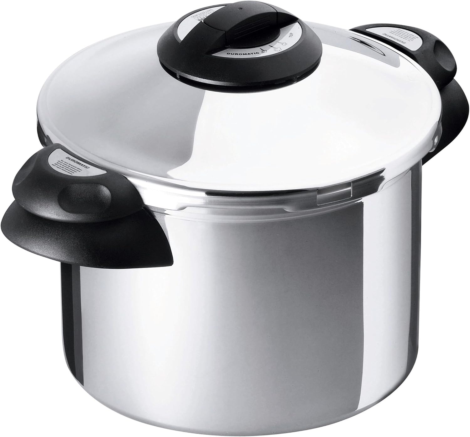 Kuhn Rikon 3762 Duromatic Top Stainless Steel Pressure Cooker with Side Grips, 6 Litre / 24 cm-0