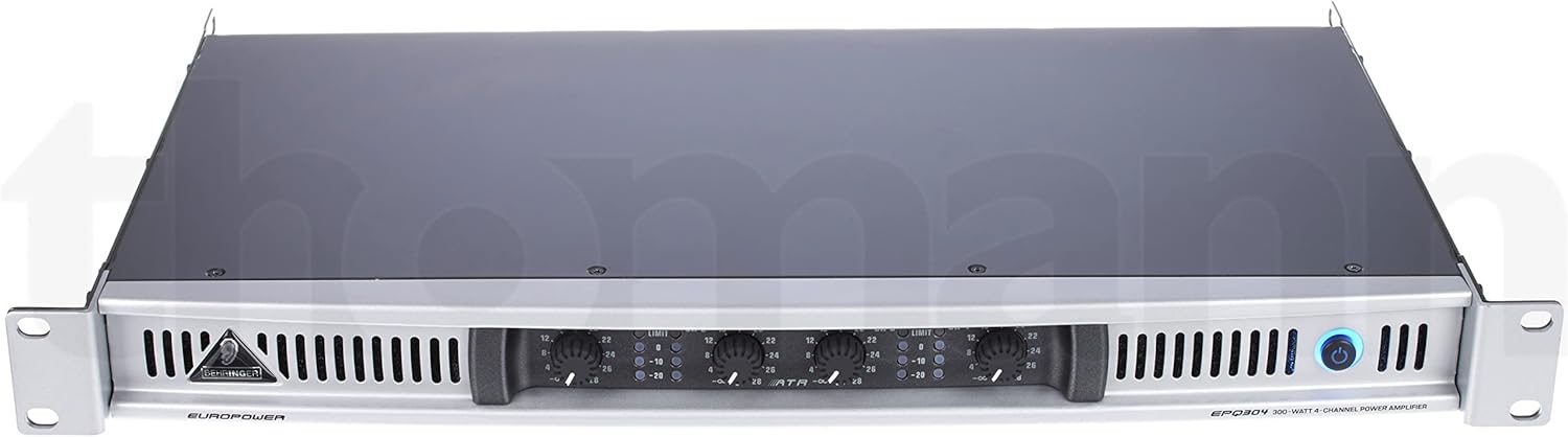 Behringer EUROPOWER EPQ304 Professional 300 Watt Light Weight 4 Channel Power Amplifier with ATR (Accelerated Transient Response) Technology-1