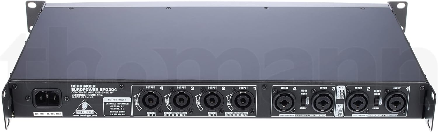 Behringer EUROPOWER EPQ304 Professional 300 Watt Light Weight 4 Channel Power Amplifier with ATR (Accelerated Transient Response) Technology-3