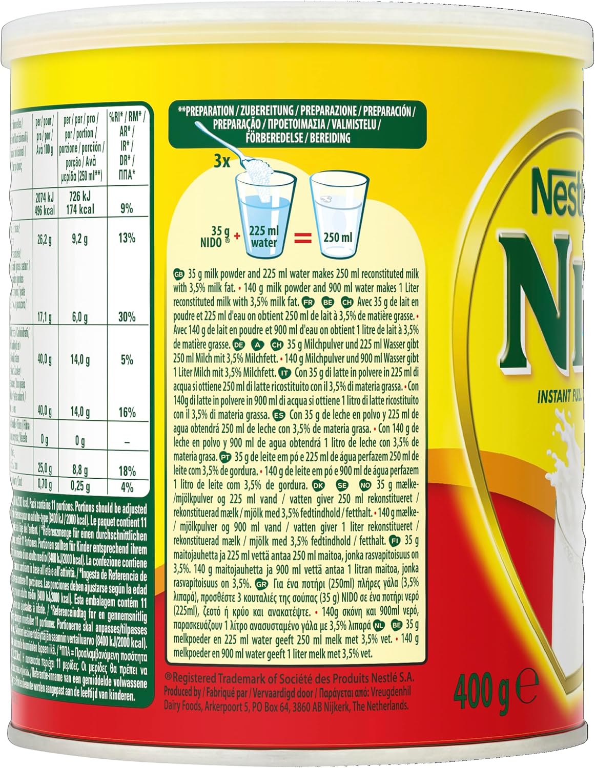 Nido Instant Full Cream Milk Powder 400g Tin-2