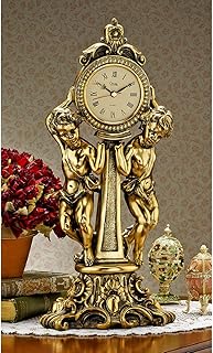 Design Toscano KY5014 Amboise Twin Cherubs Mantle Clock, Gold