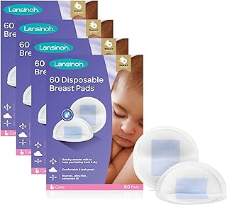 Lansinoh Lansinoh Disposable Breast Pads Pack of 240 for nursing breastfeeding mothers, essential for hospital bag, thin super absorbent layers, discreet fit