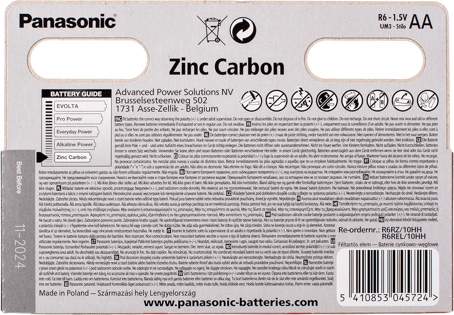 Panasonic AA 2917 Zinc R06R0 Special Power Battery-2