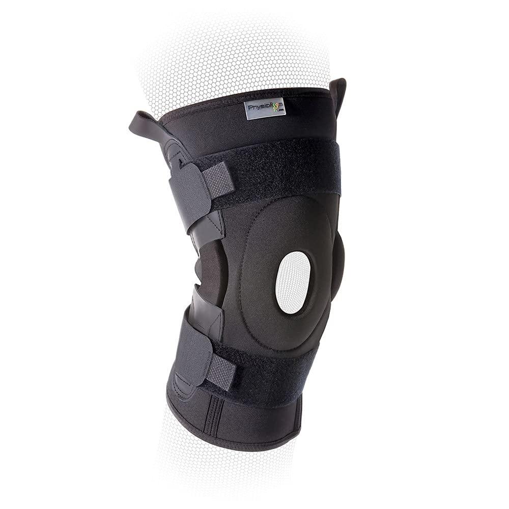 PhysioRoom Stabilising Hinged Knee Brace Support | Open Knee, Adjustable Strap, Dual Pivot Hinge | Mild Arthritis, Orthosis, Cartilage Tears, Knee Pain Relief, Protects Ligaments MCL, LCL Rehab-0