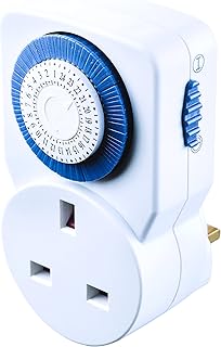 Masterplug TMS24-MP Energy Saving Daily Mechanical Segment Timer Plug, White