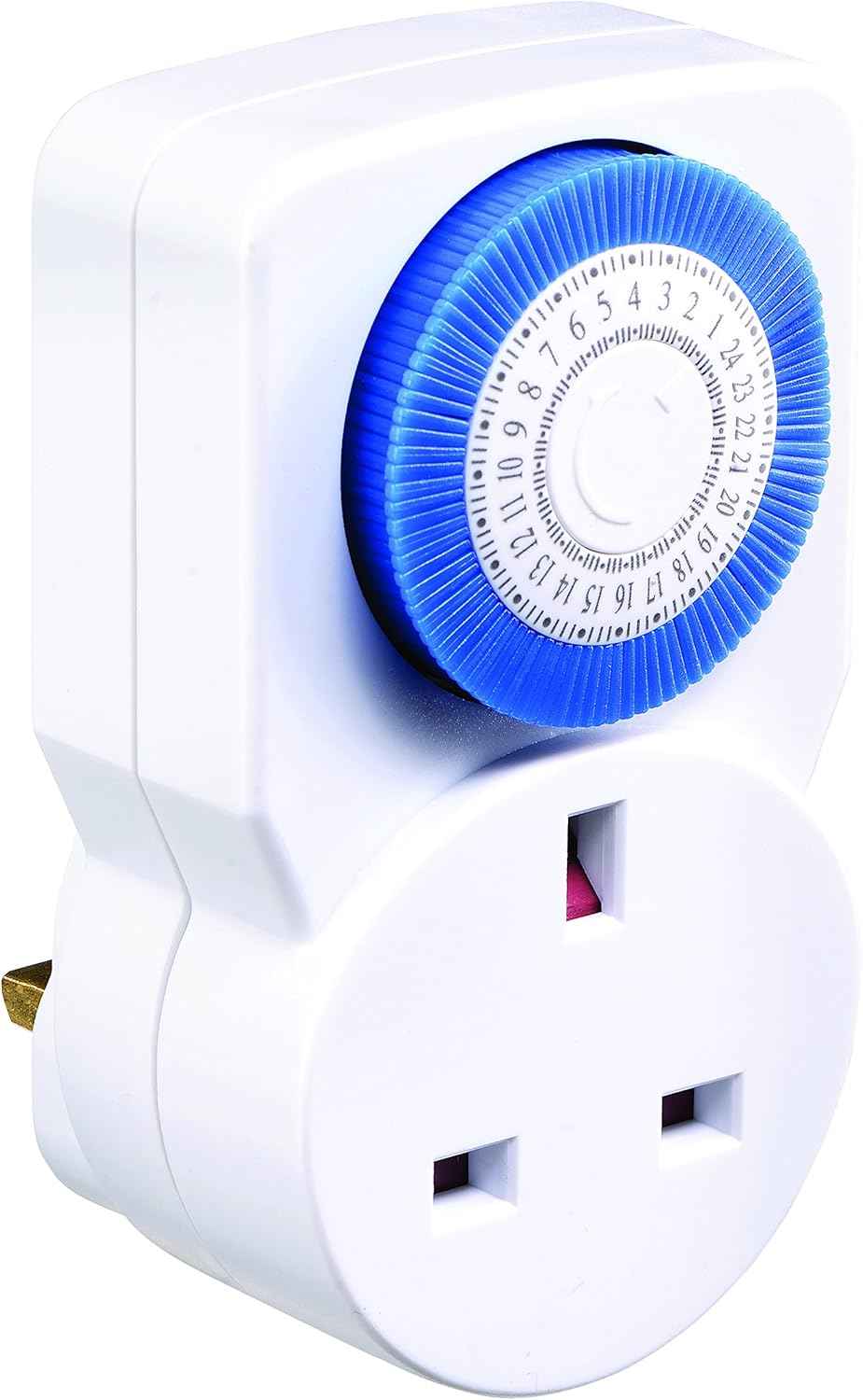 Masterplug TMS24-MP Energy Saving Daily Mechanical Segment Timer Plug, White-5