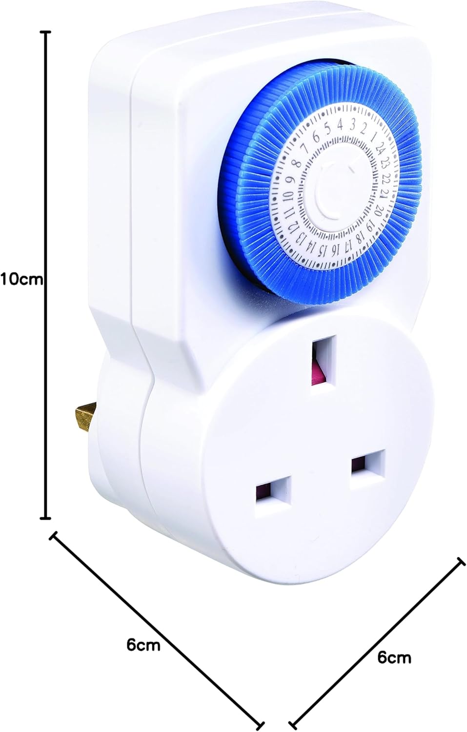 Masterplug TMS24-MP Energy Saving Daily Mechanical Segment Timer Plug, White-7