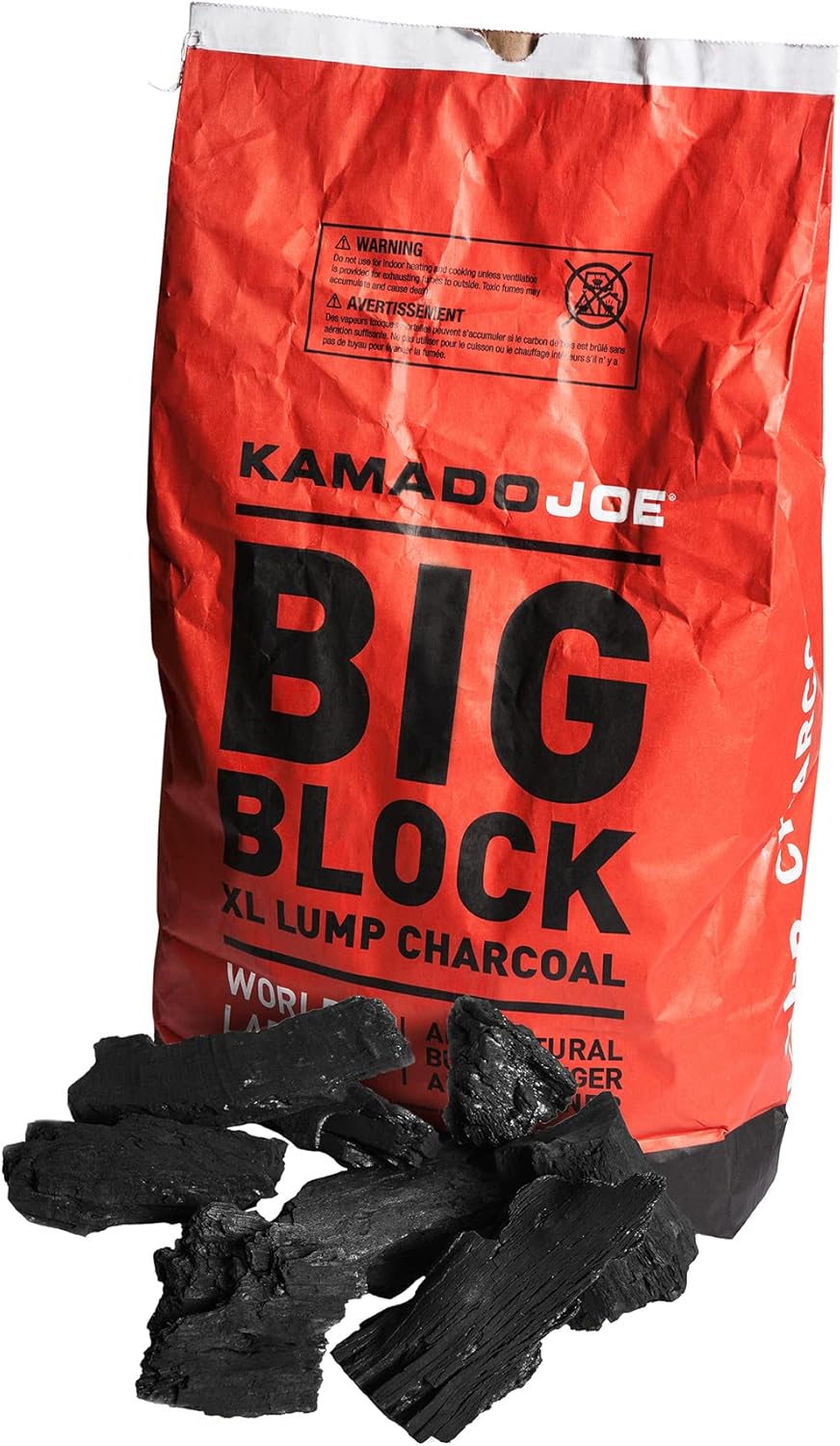 Kamado Joe XL Natural Reusable Lump Charcoal for BBQ, Smoking, Grilling. Long Life Up to 18 Hours, 9.1kg ,Pack of 1-0