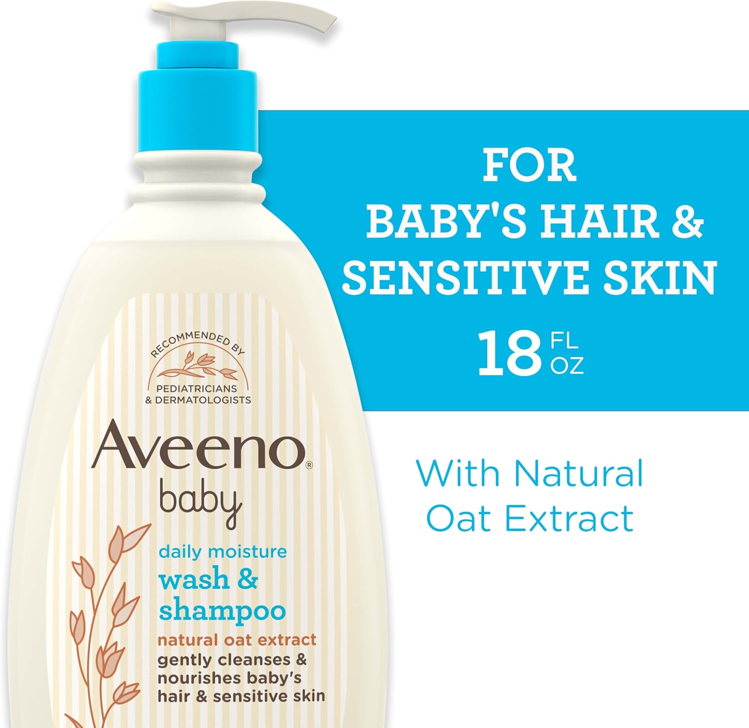 Aveeno Baby Wash & Shampoo 18 oz.-1