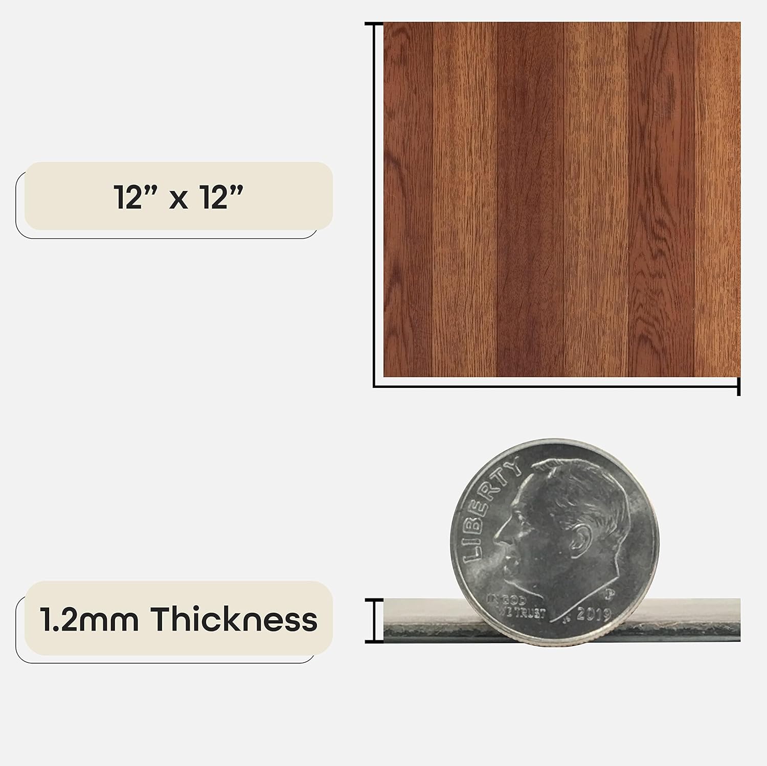 Achim Home Furnishings FTVWD22320 FTVWD21420 Vinyl Flooring, Medium Oak Plank-Look, 20 Tiles-2