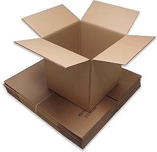 Pack of 10 Strong Postal Gift Mail Cartons - Double Wall Cardboard Boxes - 14" x 14" x 14"/356mm x 356mm x 356mm