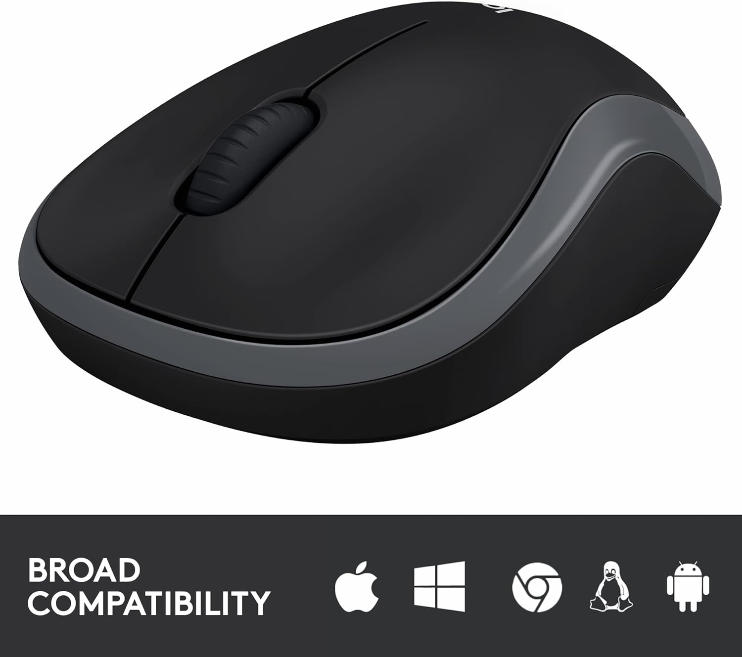 Logitech M185 Wireless Mouse, 2.4GHz with USB Mini Receiver, 12-Month Battery Life, 1000 DPI Optical Tracking, Ambidextrous, Compatible with PC, Mac, Laptop - Grey-4