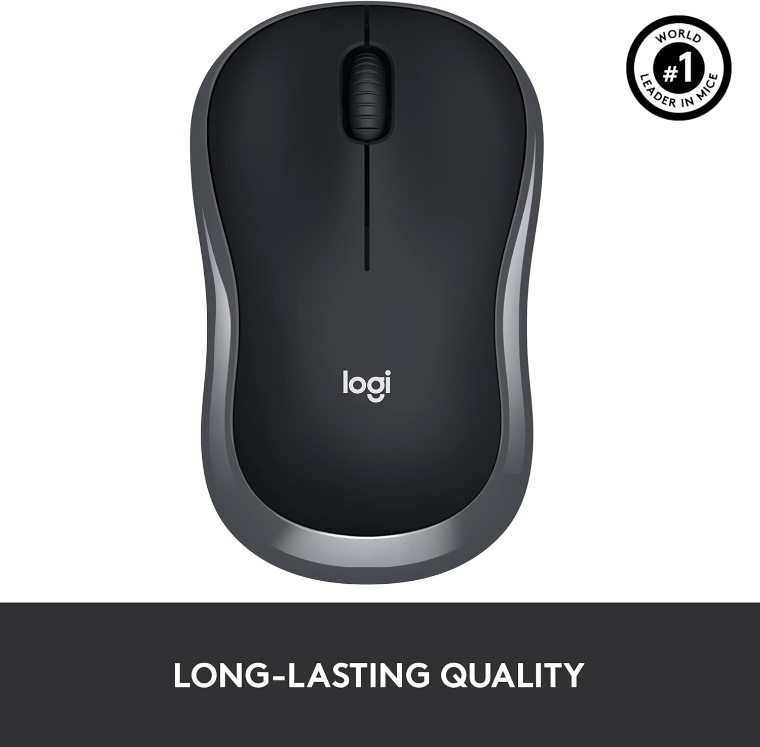 Logitech M185 Wireless Mouse, 2.4GHz with USB Mini Receiver, 12-Month Battery Life, 1000 DPI Optical Tracking, Ambidextrous, Compatible with PC, Mac, Laptop - Grey-6