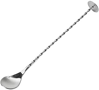 Twisted Mixing Spoon 28cm by bar@drinkstuff - 11 Inch Mixing Spoon, Long Cocktail Spoon, Bar Spoon