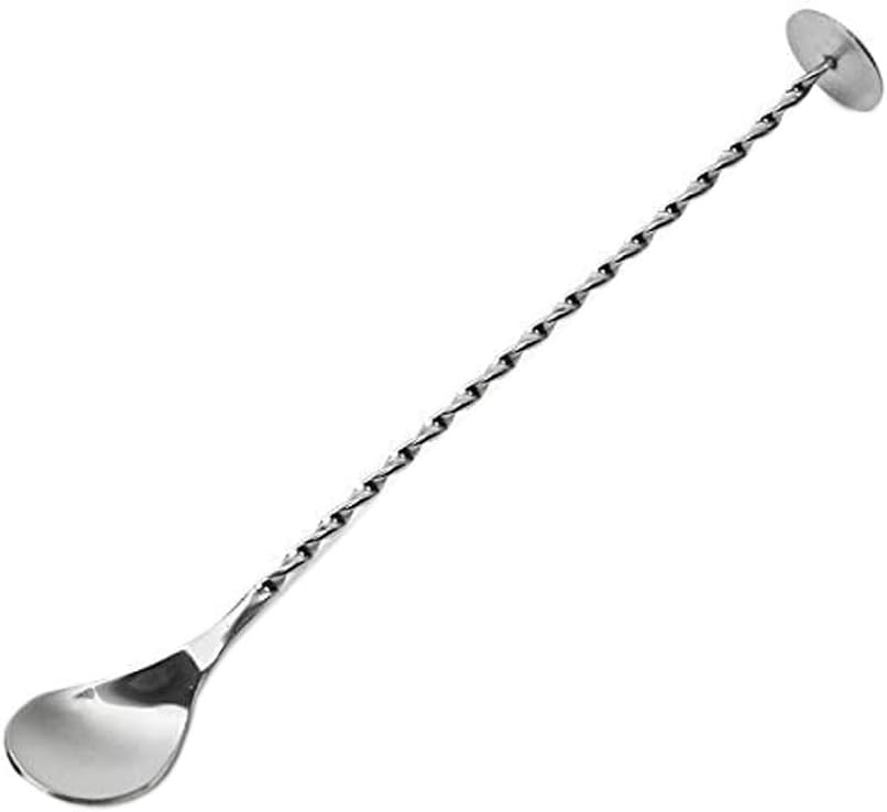 Twisted Mixing Spoon 28cm by bar@drinkstuff - 11 Inch Mixing Spoon, Long Cocktail Spoon, Bar Spoon-0