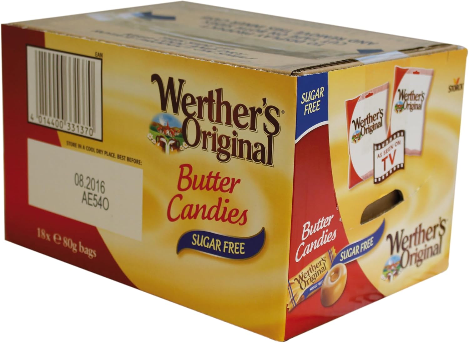 Werther's Original Butter Candies, Sugar Free, 80 g (Pack of 18)-2