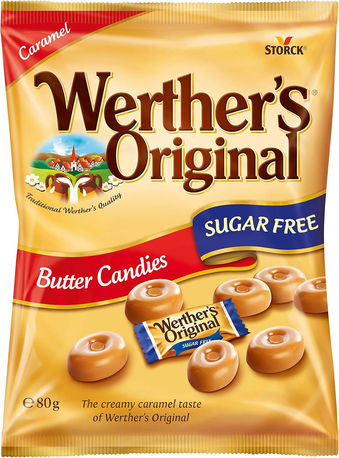 Werther's Original Butter Candies, Sugar Free, 80 g (Pack of 18)-3