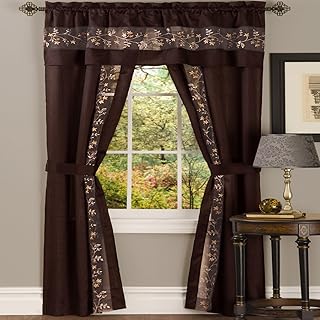 Achim Home Furnishings Fairfield Window in a Bag 5 Piece Set - 55x84 - Chocolate