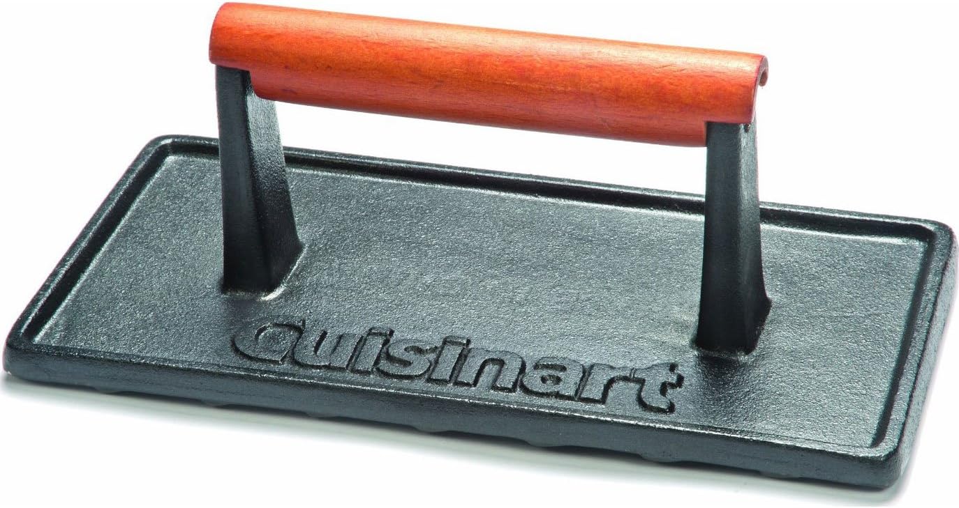 Cuisinart CGPR-221 Cast Iron Grill Press (Wood Handle)-0