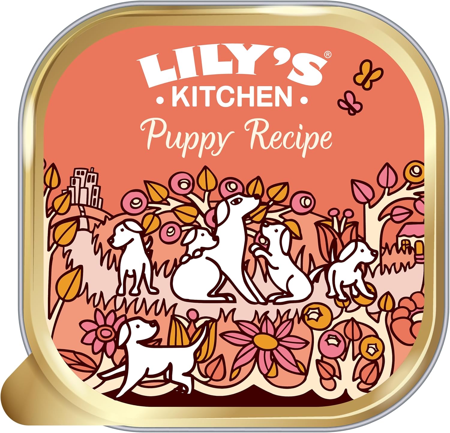 Lily’s Kitchen Made with Natural Ingredients Puppy Wet Dog Food Tray Organic Dinner with Chicken & Veg 11 x 150g-0