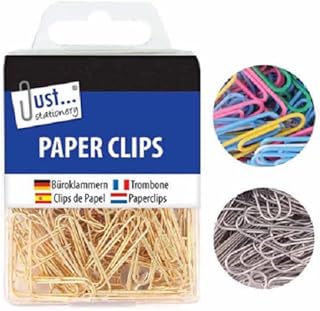 Just stationery 9192 Assorted Hanging Box Paper Clips, 120 clips