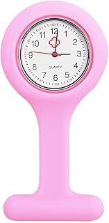 TRIXES Silicone Nurse Fob Watch with Brooch - Pink