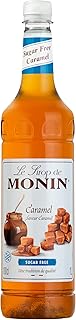 MONIN Premium Caramel Sugar Free Syrup 1L for Coffee and Cocktails. Vegan-Friendly, Allergen-Free, 100 Percent Natural Flavours and Colourings. Sugar-Free Coffee Syrup