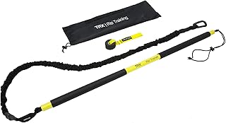 TRX Training RIP Trainer Basic Kit, Weighted Workout Bar and Resistance-Bungee Set, Home Workout Equipment for Core-Strength Training, (20 lbs)