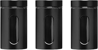 Premier Housewares Storage Canisters - Black, Set of 3