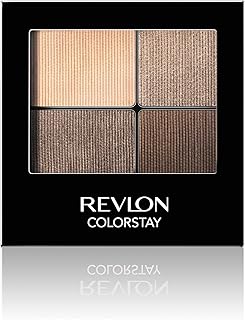 Revlon ColorStay 16 Hour Eyeshadow Quad with Dual-Ended Applicator Brush, Longwear, Intense Color Smooth Eye Makeup for Day & Night, Addictive (500)