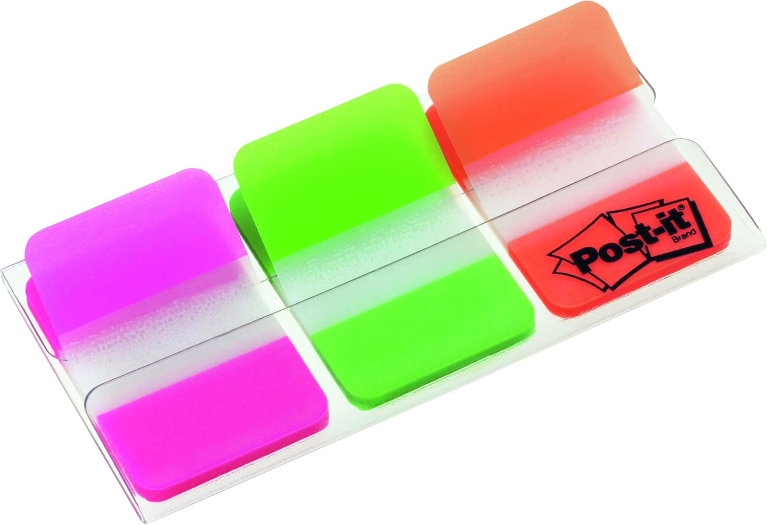 Post-it Index Medium Strong Filing Tabs, 36 Tabs, 25.4 mm x 38.1 mm, Orange, Pink and Green - Sticky Flags for Documents and Information, packaging may vary-1