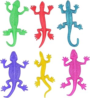 HENBRANDT 12 STRETCHY LIZARDS GREAT PARTY BAG TOYS (LIZARDS ONE COLOUR)