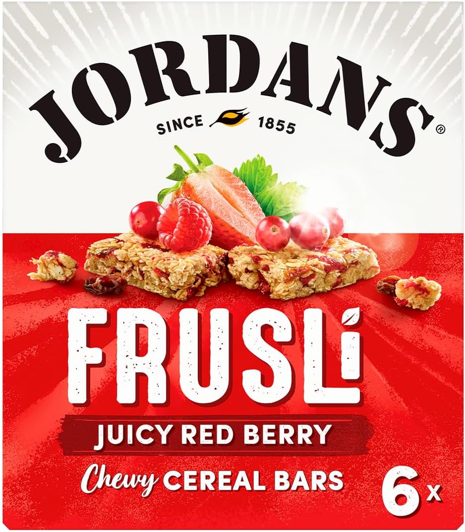 Jordans Frusli Red Berries | Cereal Bars | Vegetarian | 6 PACKS of 6x30g-1