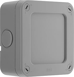 Masterplug WPJB Outdoor Weatherproof Junction Box, 5 Pole Terminal Block, IP66 Rated, Grey