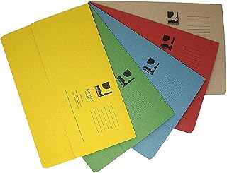 Q-Connect Document Wallets Foolscap Assorted (Pack of 50) KF01490