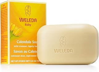 Weleda Soap with Calendula, Natural Soap, Sensitive Skin, For Women & Men, Dermatologically Tested, 100% Certified Natural, Organic, Vegan, 100g