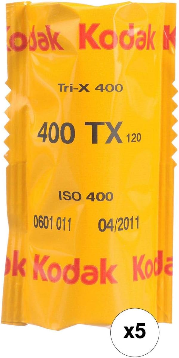 Kodak 1153659 TRI-X 400 120 Negative Film - Black/White (Pack of 5)-1