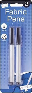 Just stationery Permanent Fabric Marker Pen (Pack of 2),black