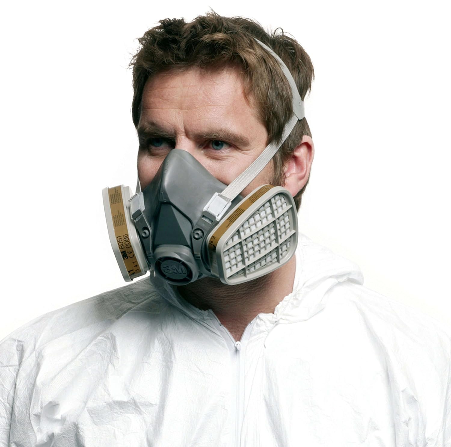 3M Reusable Half Face Mask, Large, 6300, EN safety certified, XA007702674-3