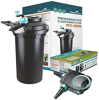 allpondsolutions Pressurised Koi Fish Pond Filter with Pond Pump and 18w UV Steriliser Light All in one - Ponds Up to 20000 litres