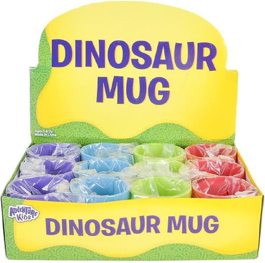 Rhode Island Novelty Dinosaurs Mugs | Assorted Colors and Designs | One Dozen-1