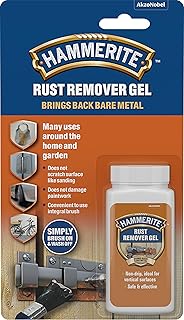 Hammerite Rust Remover Gel Blister. Non Drip Rust Remover for Metal, Rust Converter - Non Damaging to Metal Paint, Suitable for Interior and Exterior - 100ml